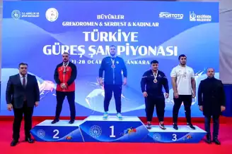 Ankara'da Büyükler Serbest Güreş Şampiyonası Sonuçlandı