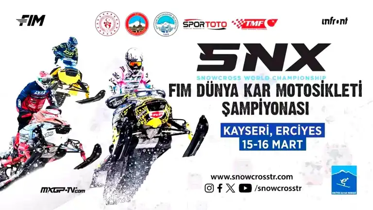 Erciyes'te Dünya Kar Motosikleti Şampiyonası!